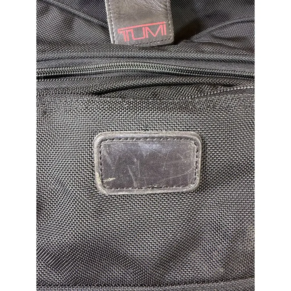 TUMI Alpha Black Ballistic Nylon Travel Laptop Utility Backpack Carryall Pack